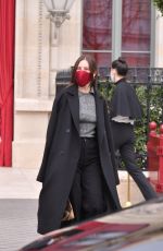 DEMI MOORE and TALLULAH WILLIS Out in Paris 01/26/2021