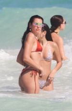 DUA LIPA in a Red Bikini at a Beach in Tulum 01/02/2020