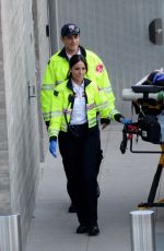 EIZA GONZALEZ at Ambulance Set in Los Angeles 01/18/2021