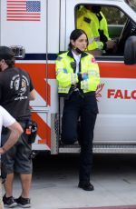 EIZA GONZALEZ at Ambulance Set in Los Angeles 01/18/2021