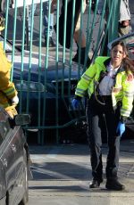 EIZA GONZALEZ at Ambulance Set in Los Angeles 01/18/2021