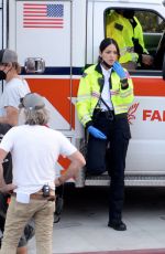 EIZA GONZALEZ at Ambulance Set in Los Angeles 01/18/2021