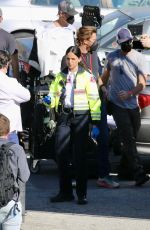 EIZA GONZALEZ at Ambulance Set in Los Angeles 01/18/2021