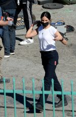 EIZA GONZALEZ on the Set of Ambulance in Los Angeles 01/18/2021