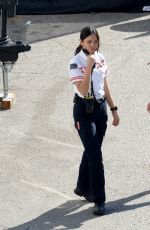 EIZA GONZALEZ on the Set of Ambulance in Los Angeles 01/18/2021