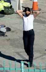 EIZA GONZALEZ on the Set of Ambulance in Los Angeles 01/18/2021