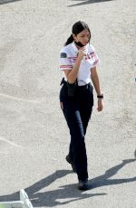 EIZA GONZALEZ on the Set of Ambulance in Los Angeles 01/18/2021