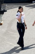 EIZA GONZALEZ on the Set of Ambulance in Los Angeles 01/18/2021