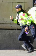 EIZA GONZALEZ on the Set of Ambulance in Los Angeles 01/19/2021