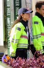 EIZA GONZALEZ on the Set of Ambulance in Los Angeles 01/19/2021