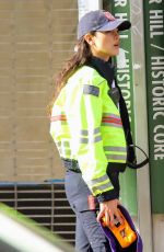 EIZA GONZALEZ on the Set of Ambulance in Los Angeles 01/19/2021