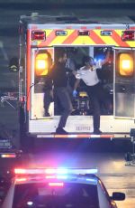 EIZA GONZALEZ on the Set of Ambulance in Los Angeles 01/27/2021