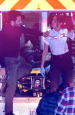 EIZA GONZALEZ on the Set of Ambulance in Los Angeles 01/27/2021