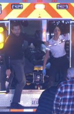 EIZA GONZALEZ on the Set of Ambulance in Los Angeles 01/27/2021