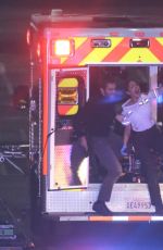 EIZA GONZALEZ on the Set of Ambulance in Los Angeles 01/27/2021
