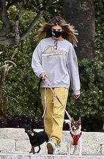 ELISABETTA CANALIS Out with Her Dogs in West Hollywood 01/10/2021
