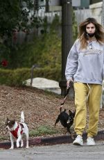ELISABETTA CANALIS Out with Her Dogs in West Hollywood 01/10/2021