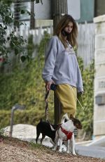 ELISABETTA CANALIS Out with Her Dogs in West Hollywood 01/10/2021