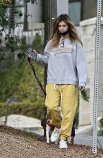 ELISABETTA CANALIS Out with Her Dogs in West Hollywood 01/10/2021