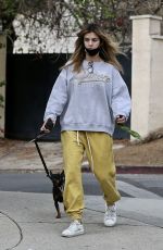 ELISABETTA CANALIS Out with Her Dogs in West Hollywood 01/10/2021