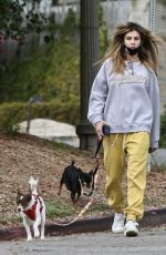 ELISABETTA CANALIS Out with Her Dogs in West Hollywood 01/10/2021