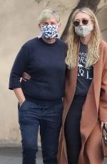 ELLEN DEGENERES and PORTIA DE ROSSI Out in Montecito 01/05/2021