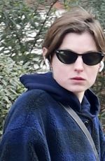 EMMA CORRIN Out with Her Dog in London 01/17/2021