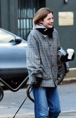 EMMA CORRIN Out with Her Dog in Primrose Hill 01/03/2021