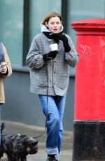 EMMA CORRIN Out with Her Dog in Primrose Hill 01/03/2021