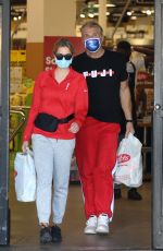 EMMA KROKDAL and Dolph Lundgren Shopping at Ralphs in Los Angeles 01/06/2021