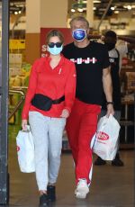 EMMA KROKDAL and Dolph Lundgren Shopping at Ralphs in Los Angeles 01/06/2021