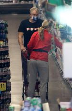 EMMA KROKDAL and Dolph Lundgren Shopping at Ralphs in Los Angeles 01/06/2021