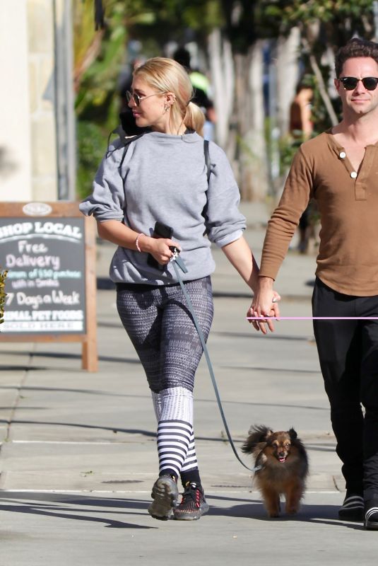 EMMA SLATER and Sasha Farber Out with Their Dog in West Hollywood 01/17/2021