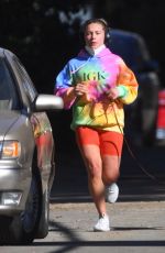FLORENCE PUGH Out Jogging with Her Dog in Los Angeles 01/06/2021