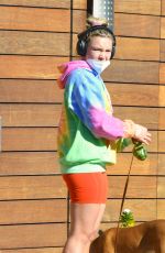 FLORENCE PUGH Out Jogging with Her Dog in Los Angeles 01/06/2021