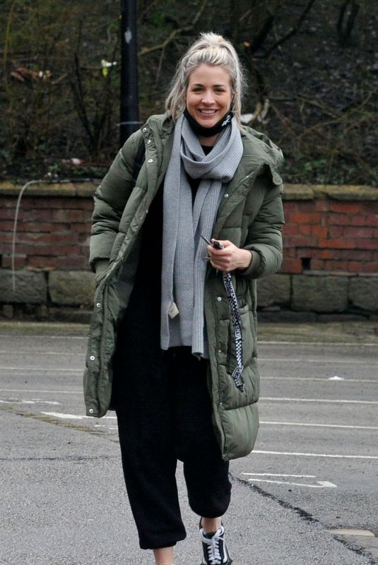 GEMMA ATKINSON Arrives at Hits Radio Station in Manchester 01/28/2021