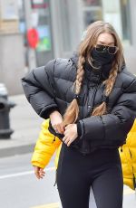 GIGI HADID Out and About in New York 01/11/2021