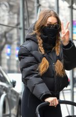 GIGI HADID Out and About in New York 01/11/2021