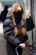 GIGI HADID Out and About in New York 01/11/2021