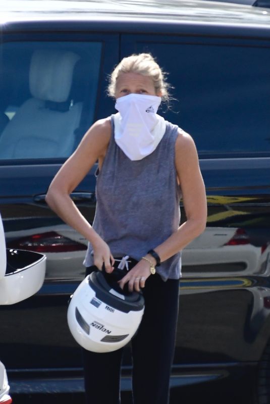 GWYNETH PALTROW Out Riding a Scooter in Santa Monica 01/02/2021