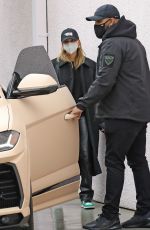 HAILEY BIEBER Arrives at a Studio in Los Angeles 01/29/2021