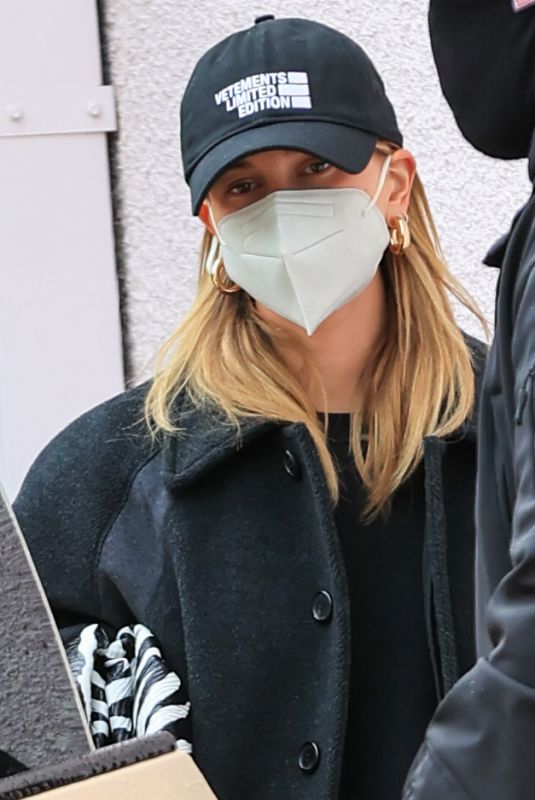 HAILEY BIEBER Heading to a Meeting in Los Angeles 01/29/2021