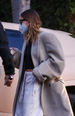 HAILEY BIEBER Visits a Friend in Beverly Hills 01/29/2021