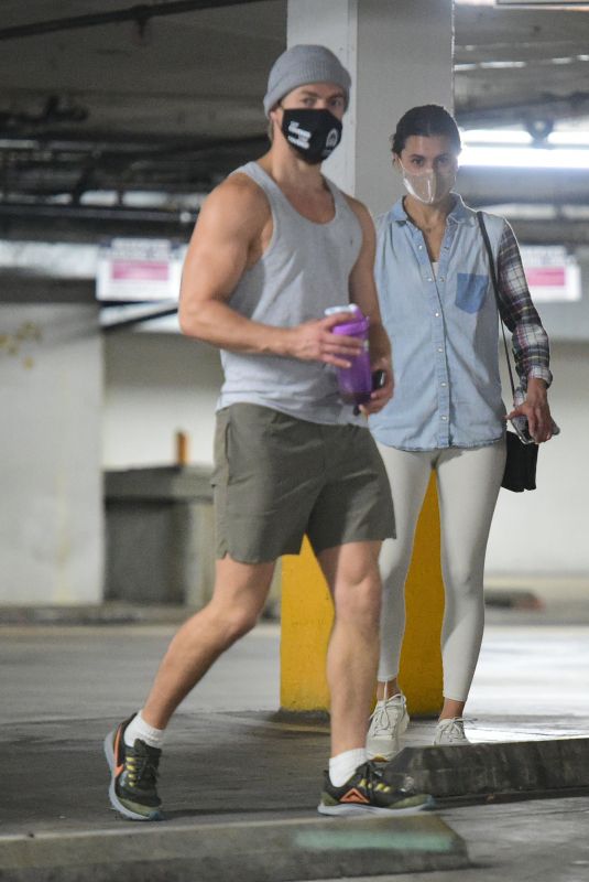 HAYLEY ERBERT and Derek Hough Shopping for Pet Food in Los Angeles 01/21/2021
