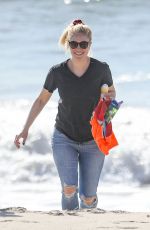 HEIDI MONTAG Out at a Beach in Santa Monica 01/09/2021