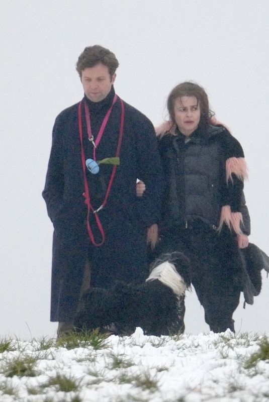 HELENA BONHAM CARTER abd Rye Dag Holmboe Out at a Park in London 01/24/2021