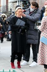 HILARY DUFF and MOLLY BERNARD on the Set of Younger in New York 01/20/2021