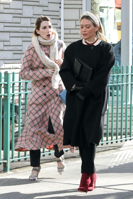 HILARY DUFF and MOLLY BERNARD on the Set of Younger in New York 01/20/2021