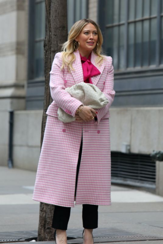 HILARY DUFF on the Set of Younger in New York 01/25/2021
