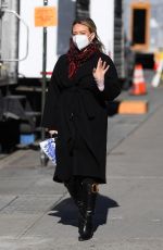 HILARY DUFF on the Set of Younger in New York 01/28/2021